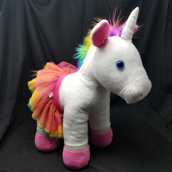 BUILD-A-BEAR WHITE & PINK UNICORN WITH TUTU - Picture 1 of 13